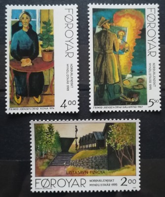 BC283, Insulele Feroe 1995, 2 serii picturi si Craciun (2 poze) foto