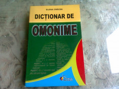 DICTIONAR DE OMONIME - ELENA CRACEA foto