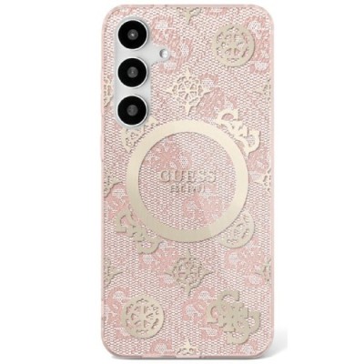 Husa pentru Samsung Galaxy S25 Ultra - Guess IML Peony On 4G Background MagSafe (GUHMS25LH4PYEEP) - Pink foto