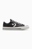 Converse tenisi de piele Star Player 76 barbati, culoarea negru, A06204C