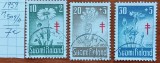 FINLANDA-1959-'' CRUCE-ROSIE''-FLORI-Serie completa-stampilat'' -Vezi-Scan