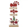 Decorațiune Crăciun, Model Băț Acadea, Lemn, Multicolor, &Icirc;nălțime 24 cm, Oem
