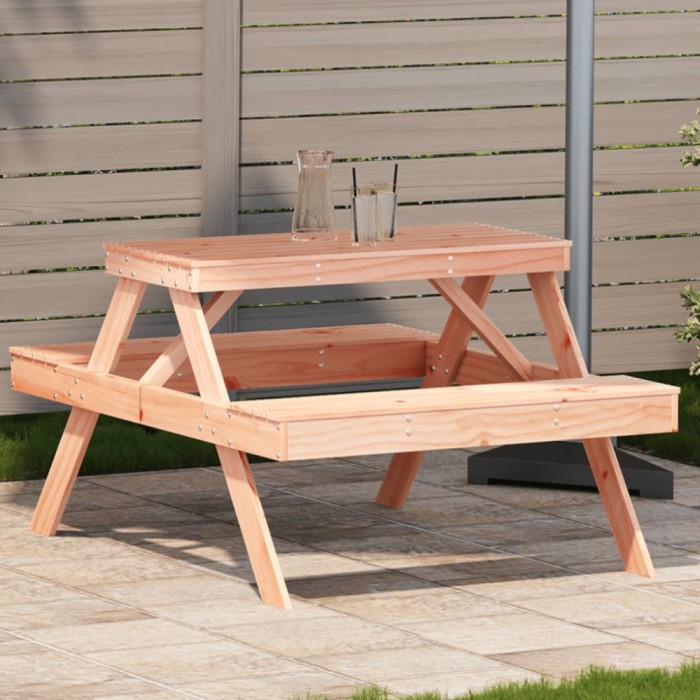 vidaXL Masă de picnic, 105x134x75 cm, lemn masiv douglas 832570