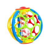 Jucarie Zornaitoare forma Minge, Multicolor, 16 cm, ATU-089403, Textil, Oem