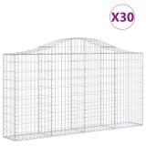 Cumpara ieftin Cosuri gabion arcuite 30 buc, 200x30x100/120 cm fier galvanizat