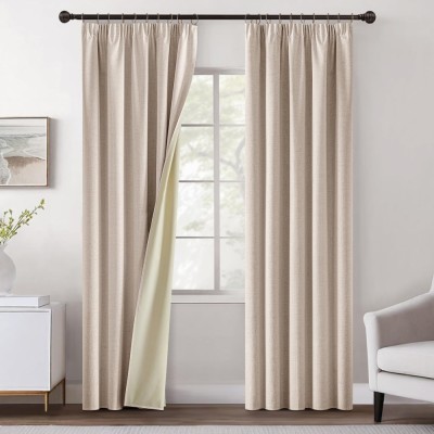 Set 2 Draperii Blackout Bej 250 x 140 cm - CN foto