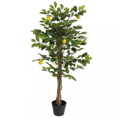 Lăm&acirc;i artificial cu 3 trunchiuri, verde, 120 cm, PP