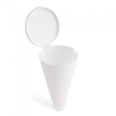 Scrumiera de plaja cu capac si sistem de separare a particulelor 67 x 115 mm, Alb foto