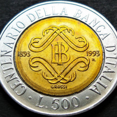 Moneda bimetal 500 LIRE - ITALIA, anul 1994 * cod 806