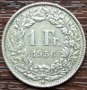 (A113) MONEDA DIN ARGINT ELVETIA - 1 FRANC 1956, 5 GRAME, PURITATE 835, Europa