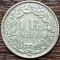 (A113) MONEDA DIN ARGINT ELVETIA - 1 FRANC 1956, 5 GRAME, PURITATE 835