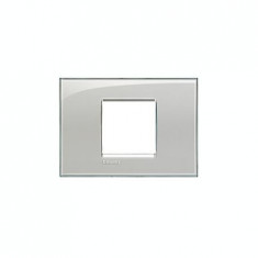 Placa ornament ,2 module,Gri Gheata,living light, BTICINO