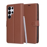 Husa Samsung Galaxy S25 Ultra Techsuit Leather Folio, maro