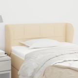 VidaXL Tăblie de pat cu aripioare crem 83x23x78/88 cm material textil 3117123