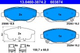 ATE 13.0460-3874.2 set placute frana,frana disc