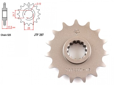 Pinion transmisie fata 525/15T, JTF297 foto
