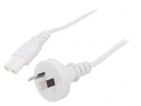 Cablu Alimentare 2x0,75mm&sup2; 1,8m cu Mufă AS/NZS 3112 și IEC C7 Mamă PVC