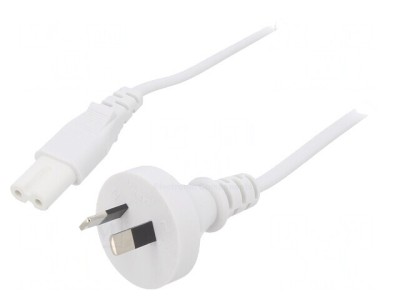 Cablu Alimentare 2x0,75mm&amp;sup2; 1,8m cu Mufă AS/NZS 3112 și IEC C7 Mamă PVC foto