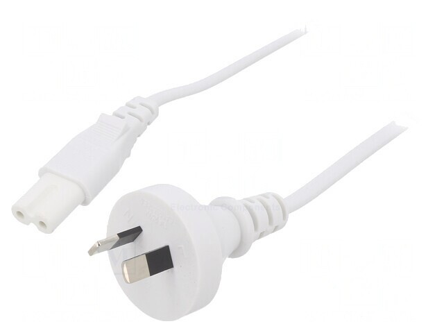 Cablu Alimentare 2x0,75mm&sup2; 1,8m cu Mufă AS/NZS 3112 și IEC C7 Mamă PVC
