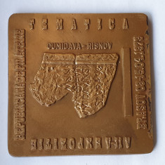 Cumidava - Risnov vestigii arheologice expo filatelica 1979 - medalie rara