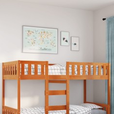 vidaXL Pat pentru copii fără saltea, maro, 80x200 cm, lemn masiv pin