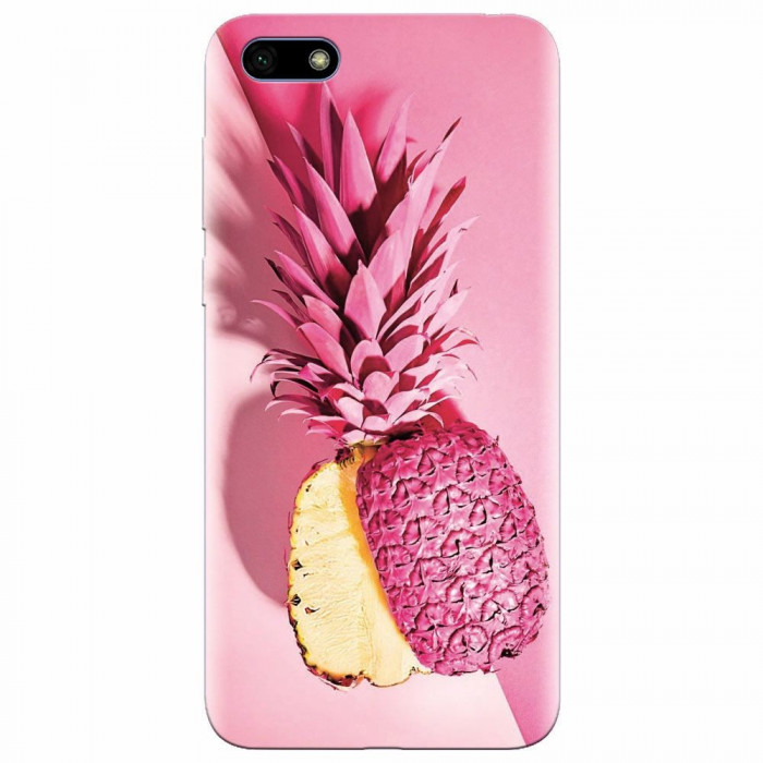 Husa silicon pentru Huawei Y5 Prime 2018, Pink Pineapple