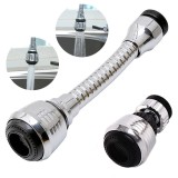 Cumpara ieftin Extensie robinet flexibila cromata cu aerator, rotire 360 grade, 2 moduri jet apa, economisire apa, montaj rapid, 13 cm