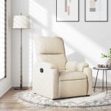 VidaXL Fotoliu rabatabil, bej, microfibră 373454