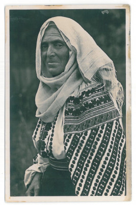 4563 - MUNTENIA, ETHNIC woman, Romania - old postcard, real PHOTO - unused foto