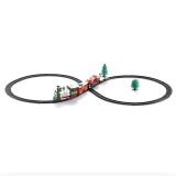 Tren de Craciun cu sanie vagon si accesorii