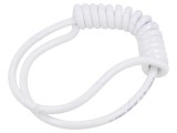 Cablu spiralat 3G1mm2 PUR alb 0,1m-0,35m