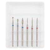 Set 6 Capete Freza Unghii LUXORISE #13, Diamant, Manichiura Pedichiura, Uz Profesional, Compatibil Freze Electrice