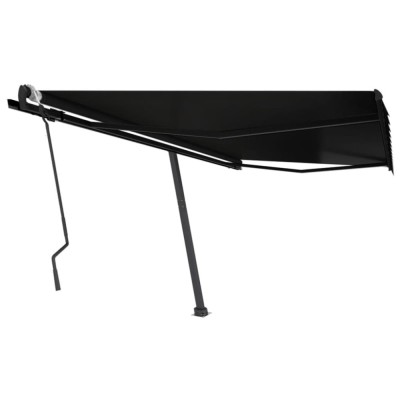 Copertină autonomă retractabilă manual, antracit, 450x300 cm foto