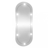 Cumpara ieftin Oglinda de perete cu lumini LED 40x90 cm oval sticla