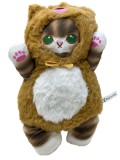 Jucarie de plus pisica imbracata in ursulet 28 cm