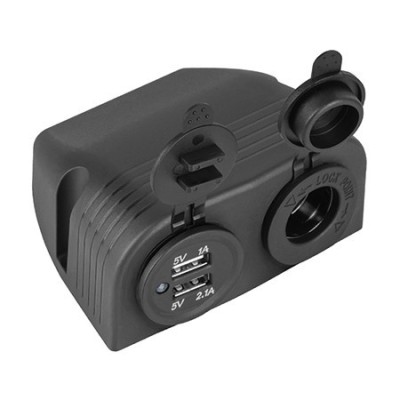 MUFA MONTAJ AUTO 2XUSB 3100MA SI BRICHETA - PY-CHR0005 foto