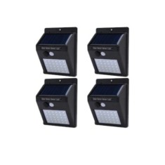 Set 4 Lampi Solare cu 30 LED, senzor de miscare si senzor de lumina