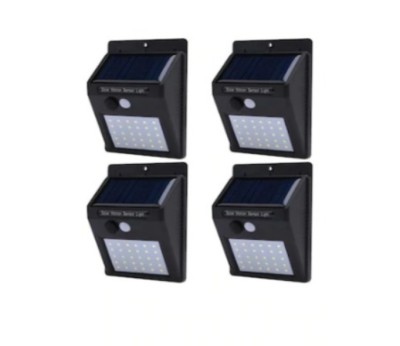 Set 4 Lampi Solare cu 30 LED, senzor de miscare si senzor de lumina foto