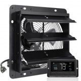 Ventilator evacuare pentru spatii comerciale, sere, depozite, Metal, 40 W, 1500 m&sup3;/h, diametru 305mm, 60 dB, Programator inteligent