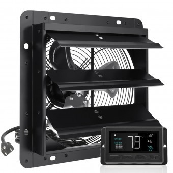 Ventilator evacuare pentru spatii comerciale, sere, depozite, Metal, 18 W, 1400 m&amp;sup3;/h, diametru 254 mm, 60 dB, Programator foto