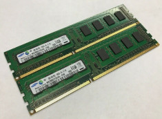 Memorie 2 x 2 Gb Ram DDR3 / 1333 Mhz Samsung / PC3-10600U/ Dual foto