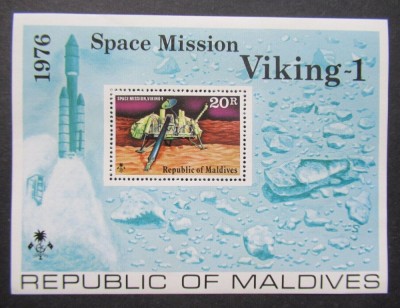 MALDIVE, SPACE MISSION VIKING - COLIȚĂ MNH foto