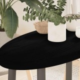 VidaXL Blat de masă maro &icirc;nchis 80x40x4 cm lemn masiv de stejar oval