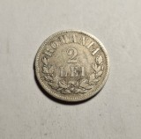 Moneda 2 Lei 1875 Romania Argint Carol I