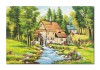 Tablouri living gigant pictat manual, La moara cu noroc, 120x80cm ulei pe panza, Constantin Feraru