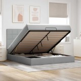 VidaXL Cadru de pat otoman cu saltea țesătură gri deschis 160x200cm 3313168