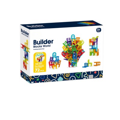 Joc de constructie STEAM - Scaune colorate (72 piese) PlayLearn Toys foto