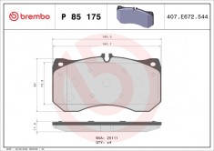 BREMBO P 85 175 PRIME LINE set placute frana,frana disc