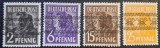 Germania - Zone de Ocupație / Bizona (1948) "Reforma Monetară" cu Supratipar (2Pf, 6Pf, 15Pf, 25Pf) (Neștampilat) BN1