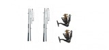 Set Pescuit Feeder: 2 Lansete 3.6m, 2 Mulinete FS4000, Tambur Metalic + Rezerva, 9+1 Rulmenti, Actiune Varf, 120g